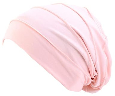Ever Fairy Chemo Cancer Cotton Kopftuch Mütze Seide gefütterte Mütze Ethnic Cloth Turban Cap für Frauen (Rosa)
