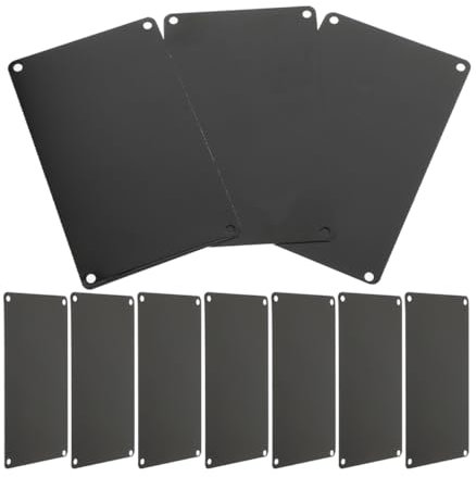 Veemoon 10piezas Placas De Aluminio Para Grabado Diy Placas Metálicas Anodizadas Negras Grosor Para Señalización Hoteles Industrias