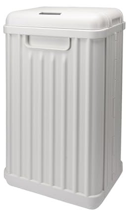 Sensio Home 50 Litre Large Waterproof Motion Sensor Trash Can Dust Bin with Auto Lid, Ozone Function Helps Neutralise Bacteria, Bedroom Bathroom Living Room Office, White