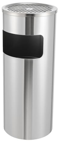 Outdoor Rubbish Bin Dust Cigarette Ashtray Stand,Free Standing Stainless Steel Ash Tray