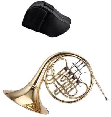 Professionelles Waldhorn Professionelles Waldhorn In B-Klappe Mit Goldlackierung Und Inklusive Gigbag