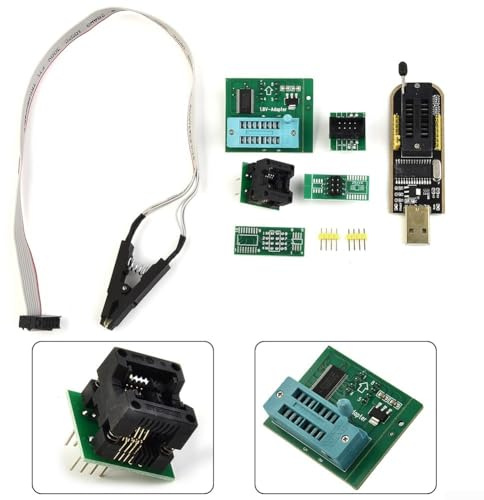DAZZLEEX 1,8 V Adapter 24/25 Serie USB-Programmierer mit Clip für EEPROM und Schreiben, für CH341A, Flash und SOP8 DIP8 Adapter für TV-Motherboard