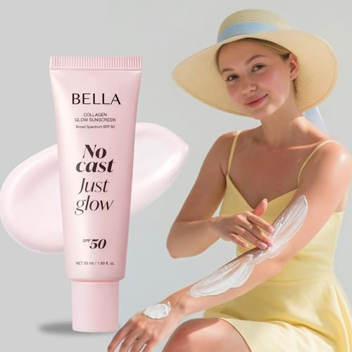 Bella Glow SPF 50 Sun Screen Broad Spectrum No White Cast Just Glow Sunscreen | SPF 50 Broad Spectrum Face Sunscreen | Lightweight, Non-Sticky, Hydrating Formula | Korean Technology
