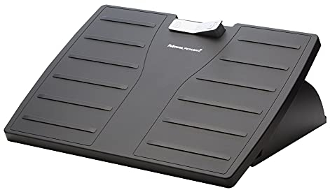 Fellowes Fußstütze Office Suites - mit antibakteriellem Microban Schutz - flexibel verstellbar und fixierbar - ergonomisch - für Büro und Home Office - schwarz