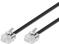 Telefonkabel | Modularanschlußkabel | RJ11/RJ14-Stecker (6P4C) > RJ11/RJ14-Stecker (6P4C) | schwarz | 6,0m