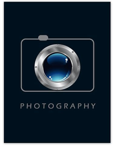 Schoeller & Stanzwerk© - 25 Stück 3-teilige Kombi-Einlegemappen mit Einsteckecken für 13x18 cm & 15x20 cm Fotos - mit farbigem Druck Kamera