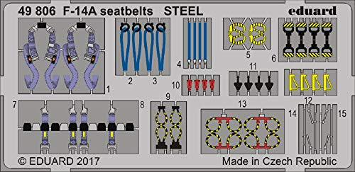 Eduard Photoetch 1:48 - F-14A Tomcat Seatbelts Steel (Tam)