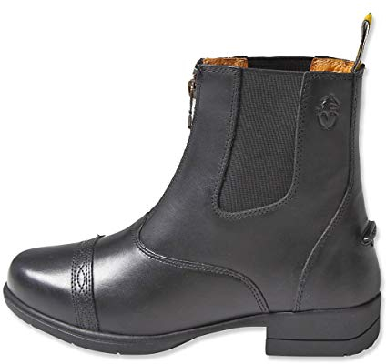 Shires Moretta Rosetta - Stivali da paddock con zip, Nero, 39 EU