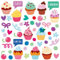 Wandkings Fliesensticker - Wähle ein Motiv - Cupcakes - Sticker für z.B. Fliesen, Fliesenspiegel in Küche & mehr