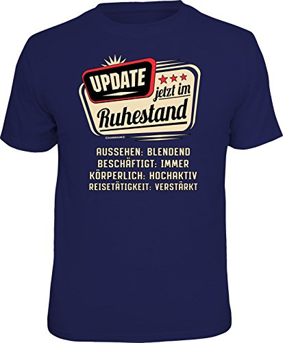 RAHMENLOS Original T-Shirt für den aktiven Rentner: Update, jetzt im Ruhestand…