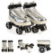 Byox Rollschuhe Silver PVC-Räder Sohle mit Licht Lager 608ZB Verschiedene Größen, Größen:Gr. 37-38