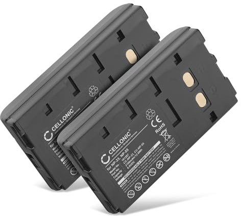 subtel CELLONIC® 2x NP-55 NP-98 NP-68 NP-33 NP-78 Battery Replacement for Sony CCD-TR705E TR750E TR805 TR55E TR350 TR303E TR2000E CCD-V5000 CCD-FX270E 2100mAh Camera Spare Backup Power Pack