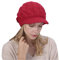 YAMEE Damen Winter Strickmütze Warm Baskenmütze Gerippte Kappe Wollmütze Hüte