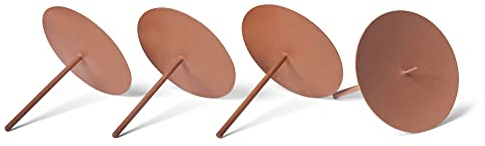Novaliv 4X Kerzenpick | Dorn, 10 cm ROST | Kerzenhalter für Adventskranz Kerzenpin Weihnachtskranz