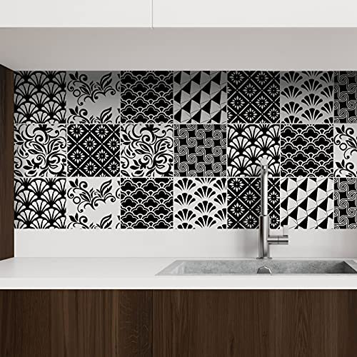 ADesign 32 Stück Fliesenaufkleber Deco Fliesen Kleber für Bad Selbstklebende Fliesendekor Aufkleber Backstein zum Küche Esszimmer Badezimmer Fliesenfolie / 15 x 15 cm /T1021