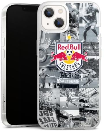 Silikon Hülle kompatibel mit Apple iPhone 13 Case transparent Handyhülle FC Red Bull Salzburg Red Bull Salzburg