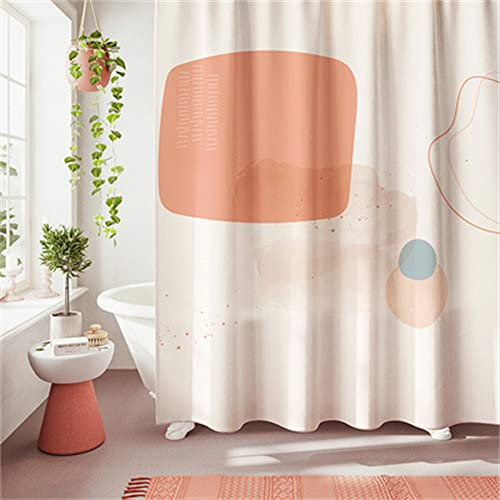 Rideau de Douche ,Motif à Impression Épais Rideau de Bain en Polyester Anti Moisissure Impermeable Tissu Lavable pour et l'ourlet Leste en Bas Crochets Shower Curtain 150cm X 180cm