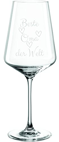 Leonardo Puccini Weinglas 560ml mit Gravur Beste Oma der Welt - Rot- & Weißwein – lustige Geschenkidee Mama, Geschenk Muttertag, Geburtstagsgeschenk (Beste Oma)