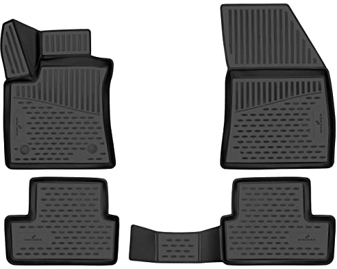 WALSER XTR Gummi Fussmatten Auto für Renault Megane 4 2015-Heute, 100% passgenaue Auto Fußmatten, robuste Universal Fußmatte Auto, Gummimatten Auto, Auto Fussmatten Gummi, Auto Gummimatten