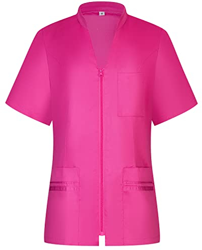 MISEMIYA - Arbeitskleidung Frau Kurze ÄRMEL UNIFORM KLINIK Krankenhaus Reinigung TIERARZT Gesundheit GASTGEWERBE -712 - Medium, Pink