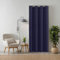 tinycurtains, Türvorhang mit Vorhangstange & Magneten zum Abdichten, einfache Montage ohne Bohren in 1 Min (200 x 150 cm blau + Stange Silber 70–120 cm + 6 Magnete)