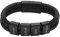 Heideman Armband Herren aus Leder schwarz matt - Lederarmband Elian mit schwarzen Gravurplättchen für Männer - Personalisiertes Geschenk