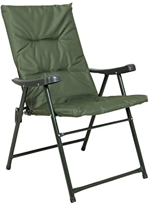 Mountain Warehouse Padded Folding Chair - Lightweight, Portable - For Picnics, Garden Khaki One Size