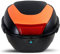AVIITI Motorrad Heckkoffer, wasserdichte Heckkoffer Gepäckaufbewahrungsbox Kofferraumschloss, Mit Universellem Zubehör Für Helmet Top Cases,Orange,37x33x26cm
