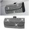 JNNJ Auto Brillenetui, Kristall Brillen Aufbewahrungsbox Auto, Universal Strass Auto Brillenetui, Sonnenbrillenhalter Aufbewahrungsbox Für Sonnenblende(Grau)