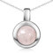 Materia Rosenquarz Kette Silber 925 Edelstein KA-38-Rosenquarz-K141