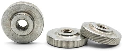 Hippo Hardware M8 (8mm) Knurled Thumb Nuts Hand Grip Knob Thin Type Stainless DIN467 (Pack of 10)