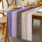 Tischläufer Lila Modern Landhausstil Abwaschbar Geburtstag Leinenoptik 33 X 183 cm Waschbar Dekoration für Drinnen und Draußen Urlaub Party Wohnzimmer Dekor