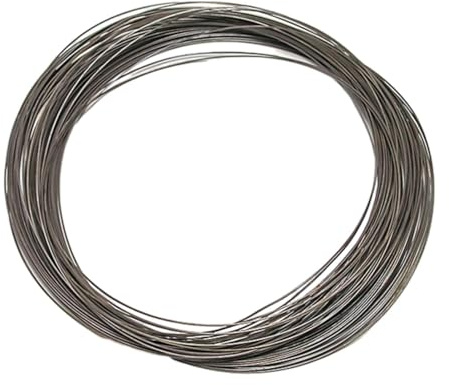 rockible Keramik Hängender Gebrannter Wolframdraht, Keramik Hängender Gebrannter Draht, Hochtemperaturbeständig, Länge 1 M für Schlaufen, Brennen Im Ofen, 3mm