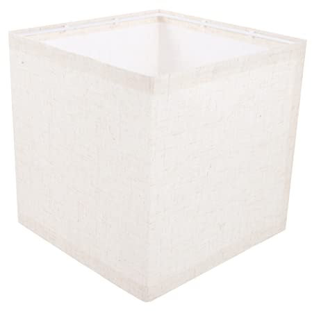 Veemoon Pantalla De Lámpara Pantalla De Tela Para Luz De Mesa Cubierta De Lámpara De Repuesto Cubierta De Lámpara Para Burbuja Pantalla Cuadrada Lino Simple Metal Tapa De La Carcasa