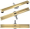 Rea Duschrinne Neox Slim pro Gold 70 Edelstahl Duschablauf Siphon Bodenablauf für Badezimmer Dusche Bodenablauf (Gold)