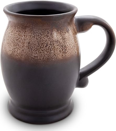 Bunzlauer keramik Chope à bière 650 ml - Chope à bière - Avec anse - En céramique - Décor Zaciek marron