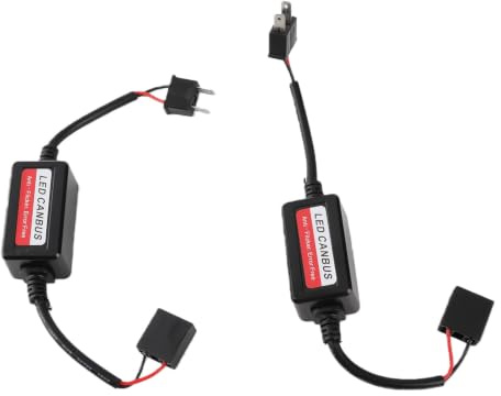 Eujgoov 2-teiliger LED-Canbus-Decoder, DC 9 V-16 V Fehlerunterdrückung Anti-Flacker-Widerstands-Warnunterdrückung für H7