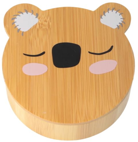 PARSA Beauty Nature Kids Bambus Koala Aufbewahrungsdose klein - Nachhaltige Box für Kinderschätze wie Haarspangen Schmuck - FSC zertifizierte Dose