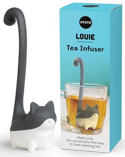 OTOTO Cat Tea Infuser – Silicone Loose Leaf Tea Strainer, BPA-Free, Dishwasher Safe, Reusable Tea Filter for Hot & Iced Tea