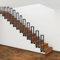 U-förmige Geländer Treppe, Treppengeländer Innen, Treppengeländer Außen, Handlauf Treppe U Form, Geländer Treppe Treppenhandlauf für Balkone Flure Wohnungen Villen (L-Schwarz, 100CM)