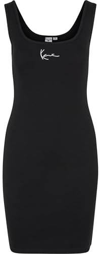 Karl Kani Damen KW-DS011-001-01 Small Signature Rib Dress Black, XS