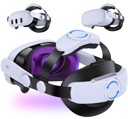 CoguyTech Elite Strap für Meta Quest 3 & Quest 2 Headstrap Kompatibel Zubehör, Ausgewogenes Komfortables Kopfband, Verstellbares und Erweiterte Spielzeit Premium Stirnband