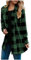 Cardigan Femme Long Chaude Gilet a Carreaux Coton Veste Chic et Elegant Blouson Automne Hiver Manteau