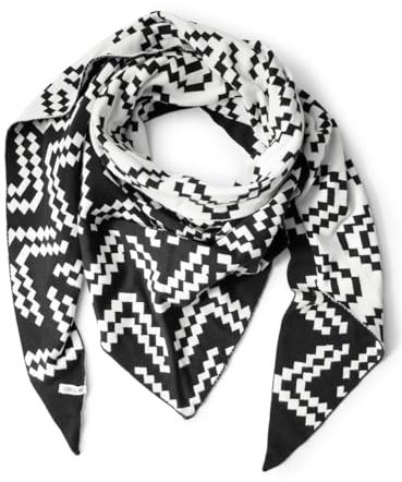 CECIL Damen B572505 EOS_Knit AOP Triangle Cloth, Black, A