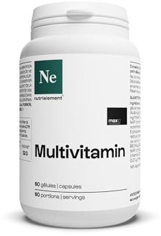 Nutrielement - Multivitamines 13 vitamines - 60 Gélules| Riche en vitamine D, C, E, B3, B5, B6, B1 • Santé et Sport • Renforcement Immunitaire • Antioxydant | By Nutrimuscle