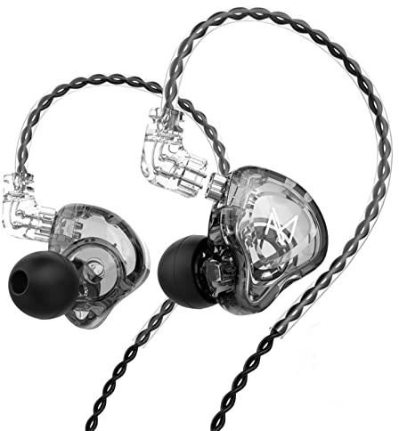 KAMINRUN TRN MT1 in-Ear Earphone Headphones, HiFi in-Ear Earphone Earbud with New 10mm Composite Magnetic Dynamic Driver in Ear Monitor Earbuds with Detachable C Pin 0.75MM Cable(no mic,Black)