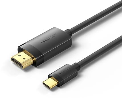 VENTION USB-C to HDMI-Cable 1.5m (4K@60Hz, 2K@120Hz, 1080P@144Hz), Type C/Thunderbolt to HDMI Cable Compatible with iPad Pro/Air, iPhone 16/15 Series, MacBook Pro/Air, Mac Mini, Galaxy S25/S24, etc
