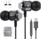USB C Headphones for Samsung Galaxy S24 S23Ultra FE S22, USB C Earphones Wired with Mic Stereo Type C Headphones Magnetic in-Ear Type C Earbuds for Galaxy A55 A16 A35 ipad iPhone 16 15Pro Pixel 9
