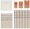 Metallbohrer 1mm 2mm 3mm Set, 30 Stück M35 Cobalt Spiralbohrer, HSS Bohrer Set, Hochleistungs Bohrer für Edelstahl, Gusseisen, Aluminium, Metall