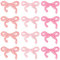 loghohu 12Pcs Bow Patches Bow Iron on Patches Embroidery Bow Patch DIY Bow Patches for Clothes Sew on Patches Pink Bow Knot Embroidery Appliques for Clothing Bags Hats Jackets Jeans Backpacks